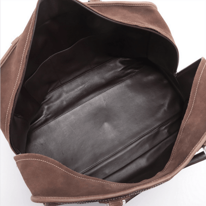 Loewe Amazona 44 Boston Weekender Bag Rhinestone Studded Suede Brown