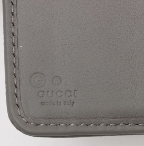 Gucci Micro Guccissima Leather Long Wallet Gray