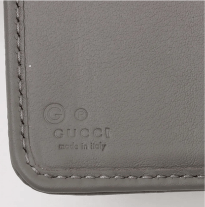 Gucci Micro Guccissima Leather Long Wallet Gray