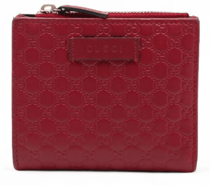 Gucci Micro Guccissima Red Compact Wallet