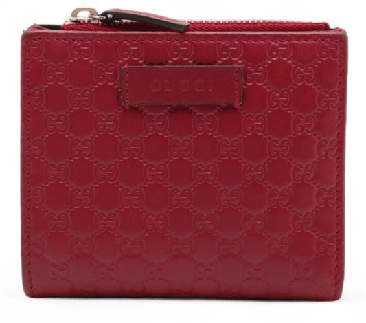 Gucci Micro Guccissima Red Compact Wallet