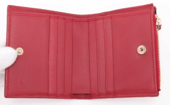 Gucci Micro Guccissima Red Compact Wallet