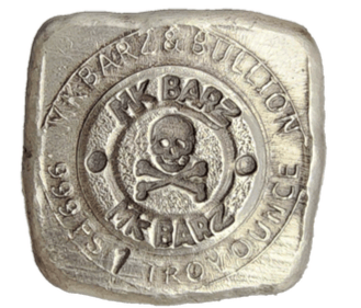 1 Oz MK BarZ "Owl of Athena!" Replica Ancient SQUARE .999 FS