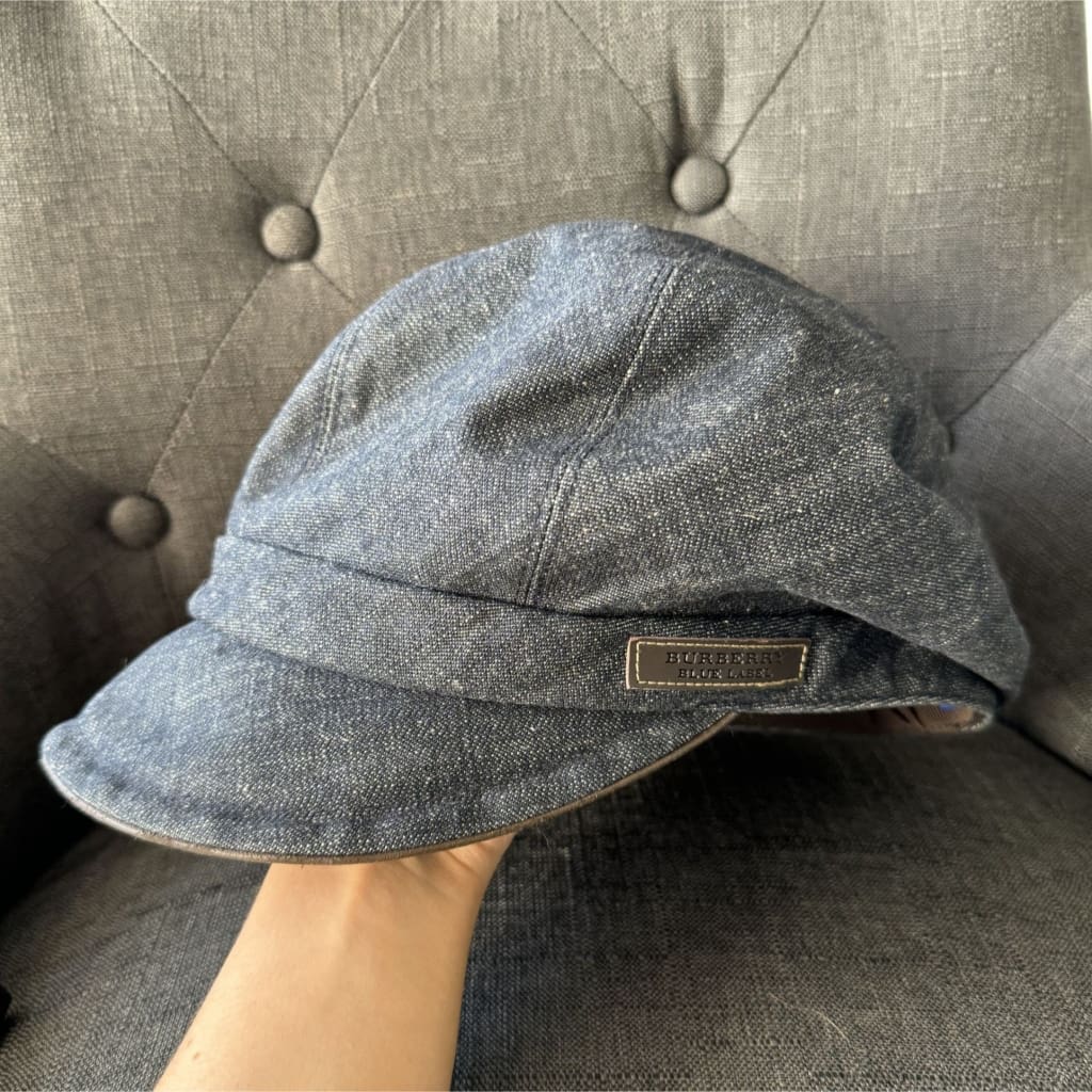 Burberry Blue Label Denim Newsboy Hat - one size / blue / denim