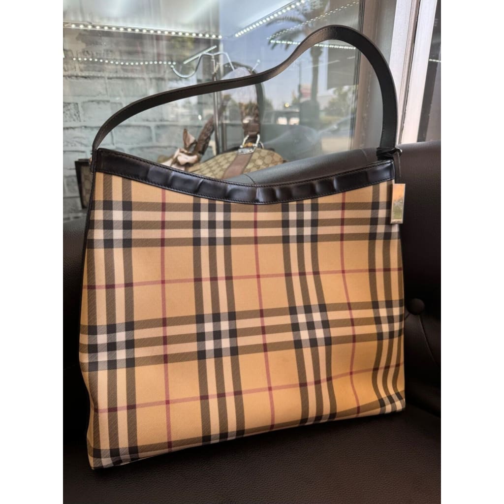 Burberry Check Shoulder Bag (MSRP $1750 + ) - Small / Canvas( + 1) / Shoulder Bag