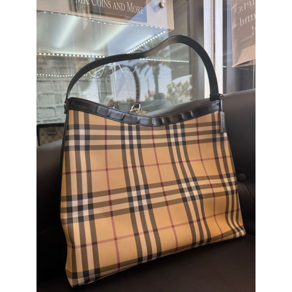 Burberry Check Shoulder Bag (MSRP $1750 + ) - Small / Canvas( + 1) / Shoulder Bag