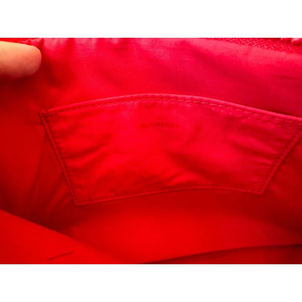 Burberry NWOT Red Pouch - Nylon / Clutch