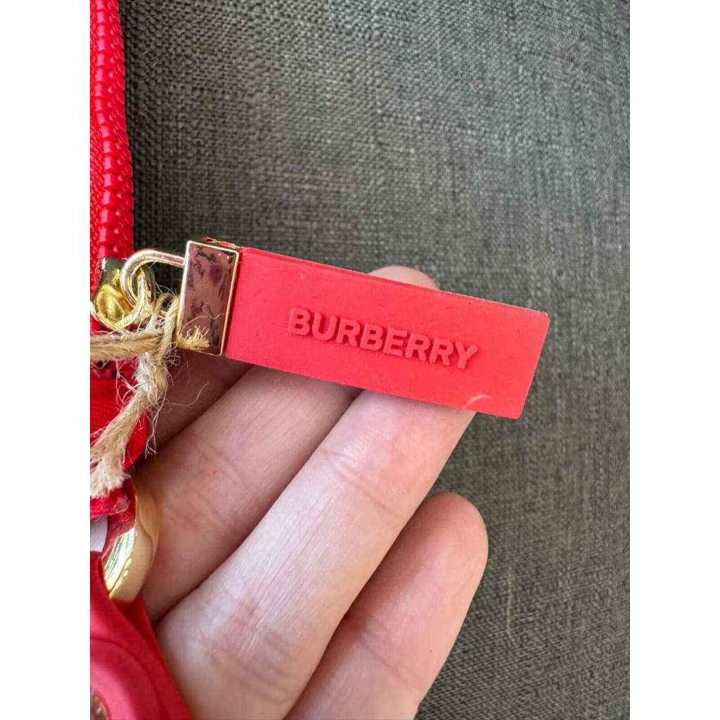 Burberry NWOT Red Pouch - Nylon / Clutch