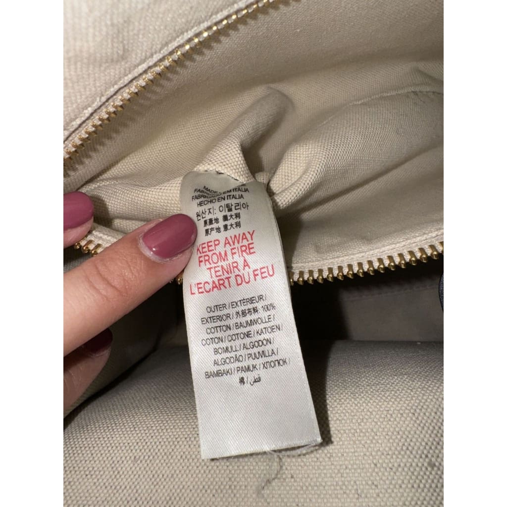 Burberry Small Freya Tote (MSRP $1,350) - black / canvas / tote