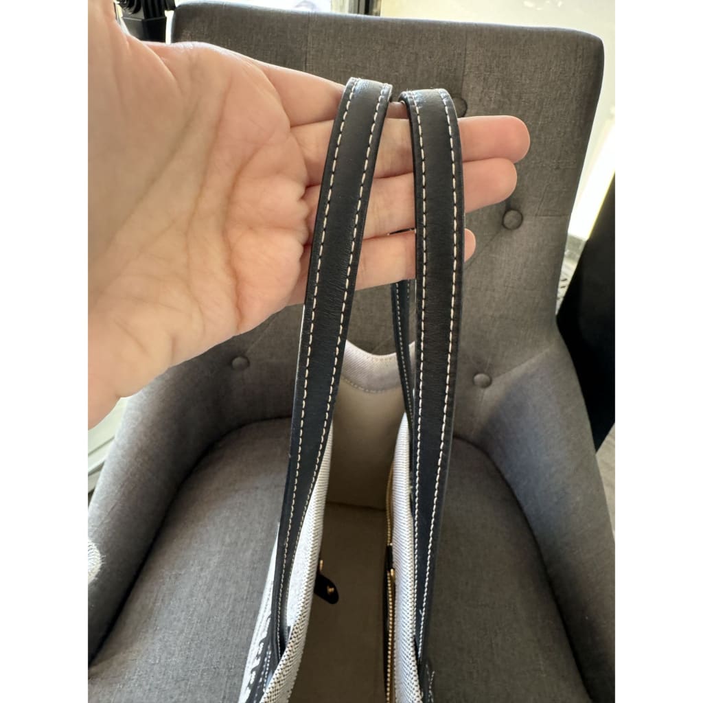 Burberry Small Freya Tote (MSRP $1,350) - black / canvas / tote