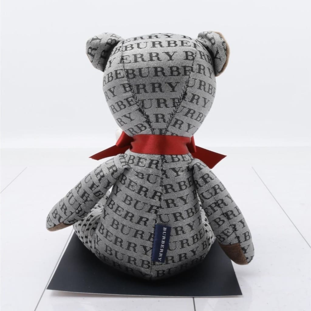 Burberry Thomas Teddy Bear With Scarf NWB - Grey