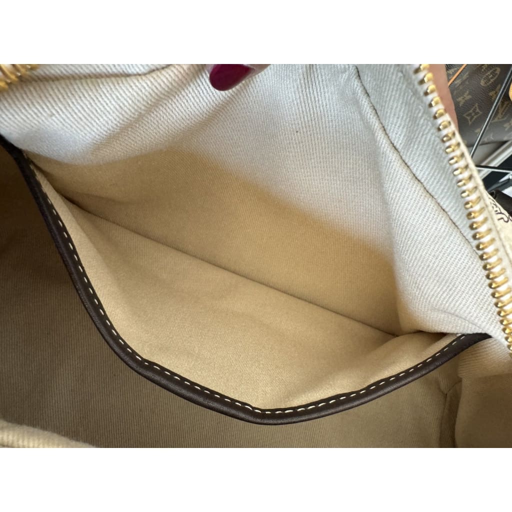 Celine RARE White & Brown Macadam Mini Boston Bag (MSRP $1,500 + ) - Mini / Leather / Top Handle Bag