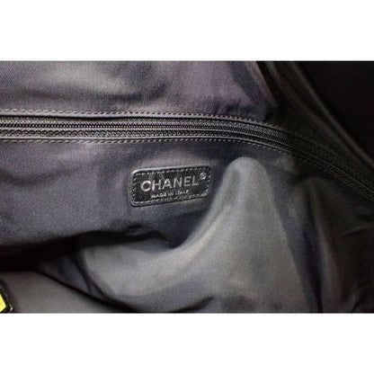 Chanel Biarritz MM Coated Canvas Tote Bag - Black / coated canvas / tote