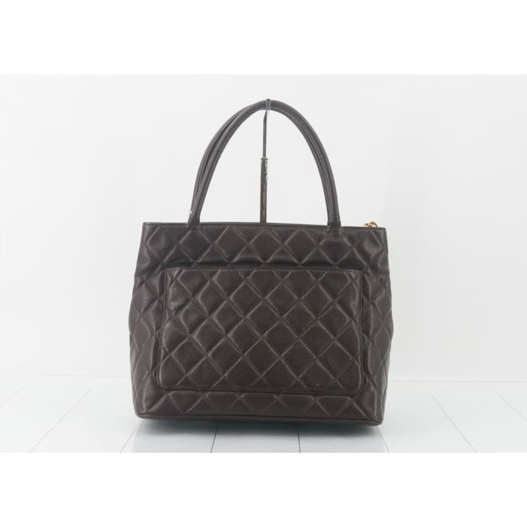 CHANEL Caviar Quilted Medallion Tote Brown - brown / leather / Tote