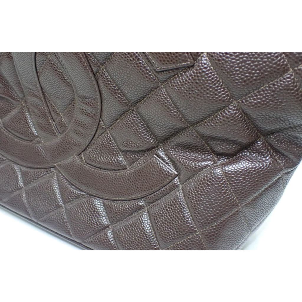 CHANEL Caviar Quilted Medallion Tote Brown - brown / leather / Tote