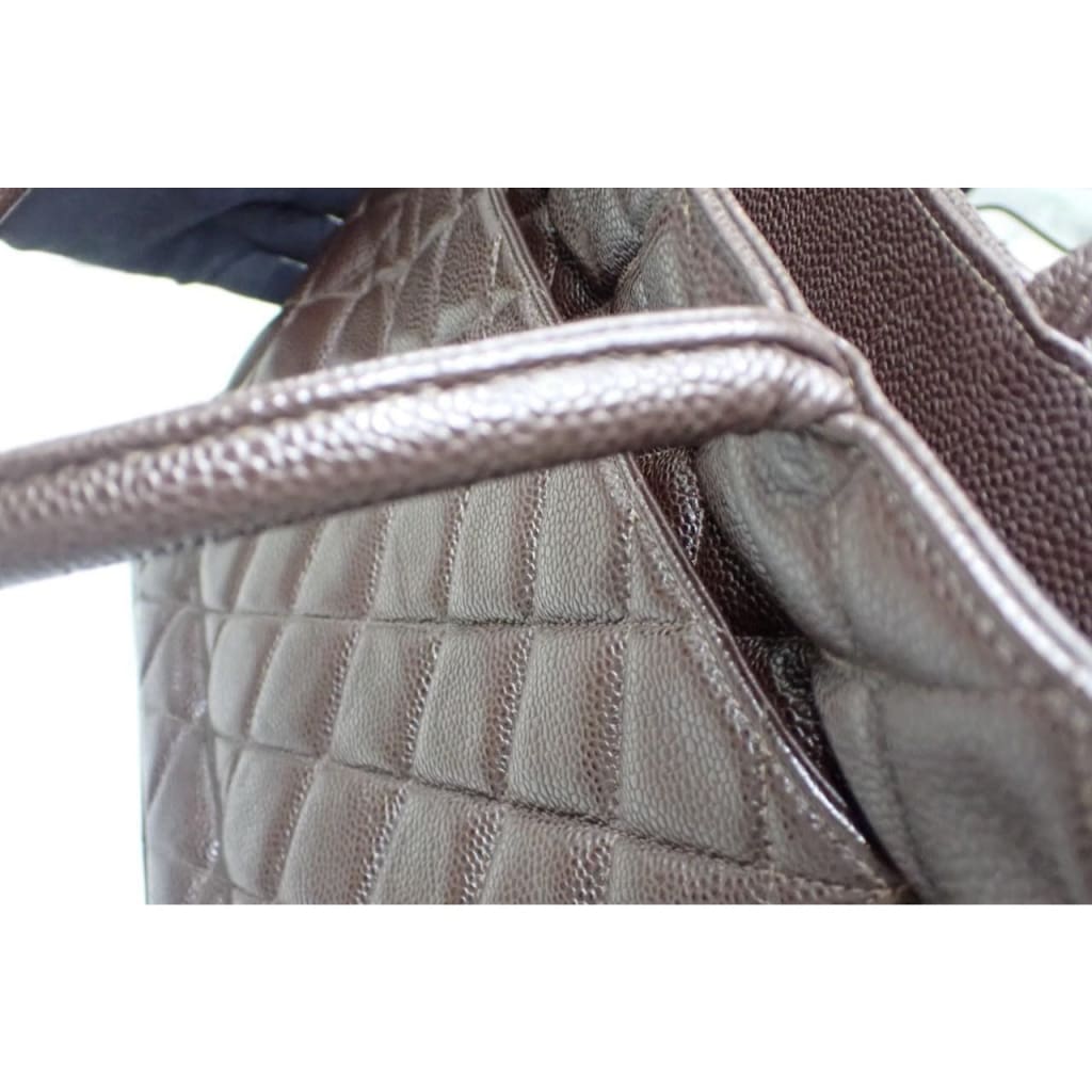 CHANEL Caviar Quilted Medallion Tote Brown - brown / leather / Tote