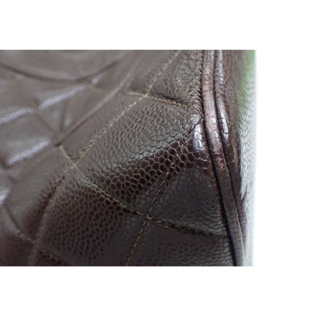 CHANEL Caviar Quilted Medallion Tote Brown - brown / leather / Tote