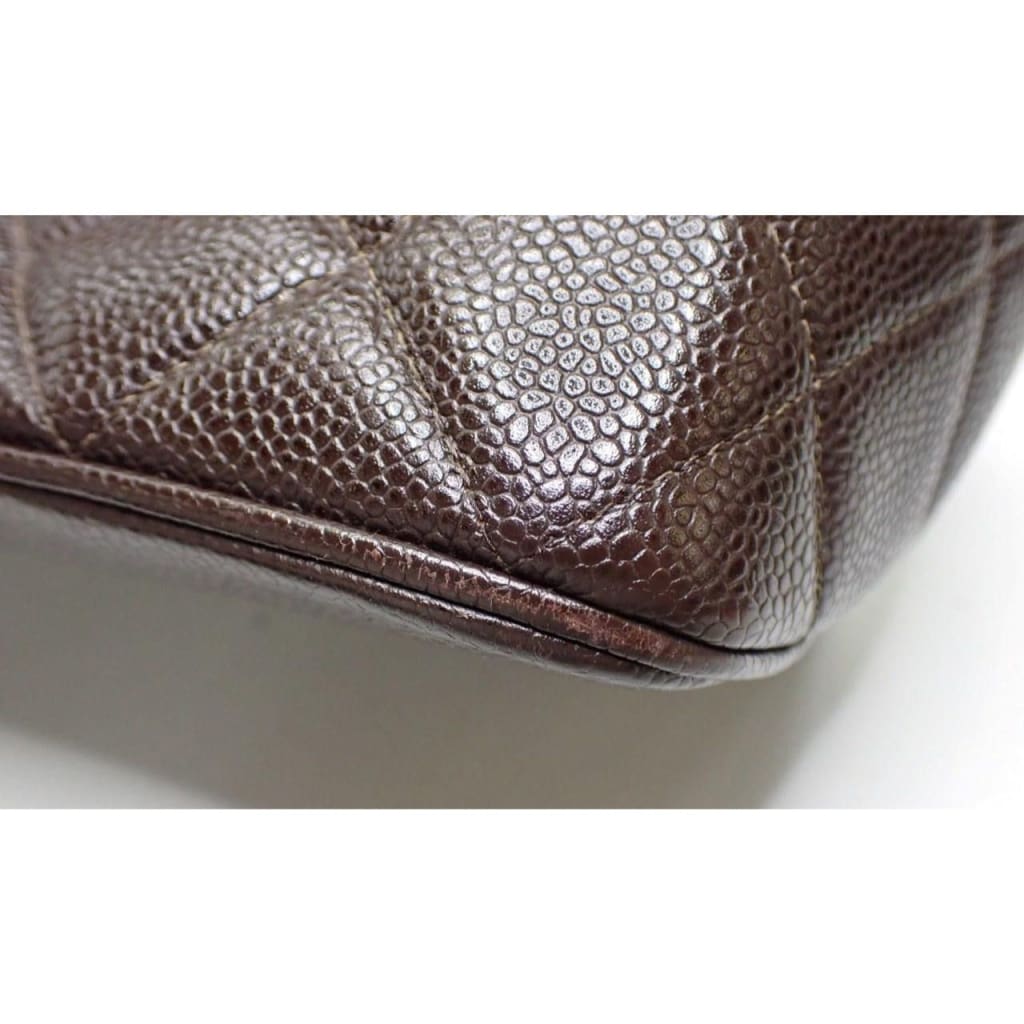 CHANEL Caviar Quilted Medallion Tote Brown - brown / leather / Tote