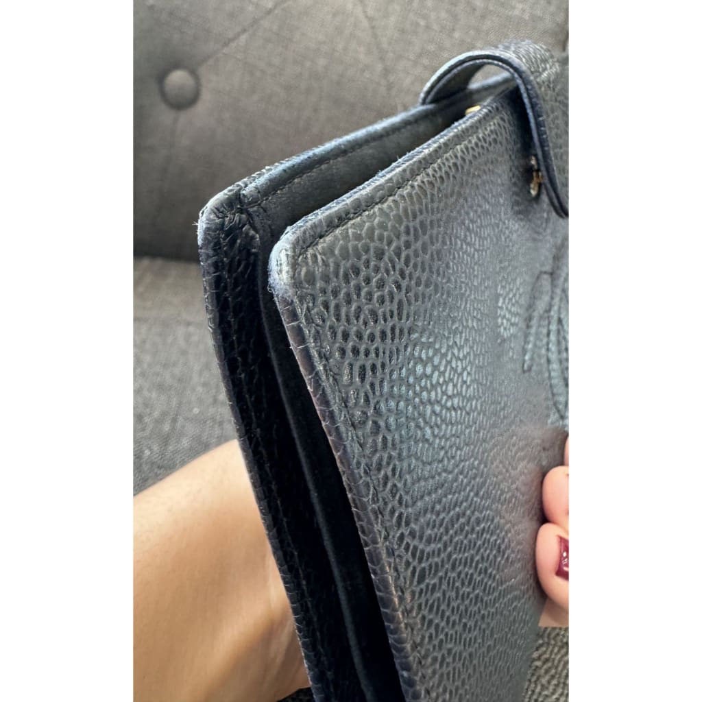 Chanel CC Leather outlets Long Wallet