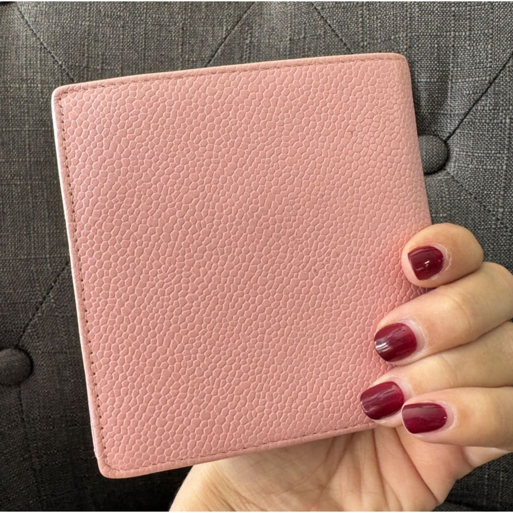 Chanel Vintage Pink Caviar Skin Coco Mark Bifold Wallet - compact / Pink / Leather