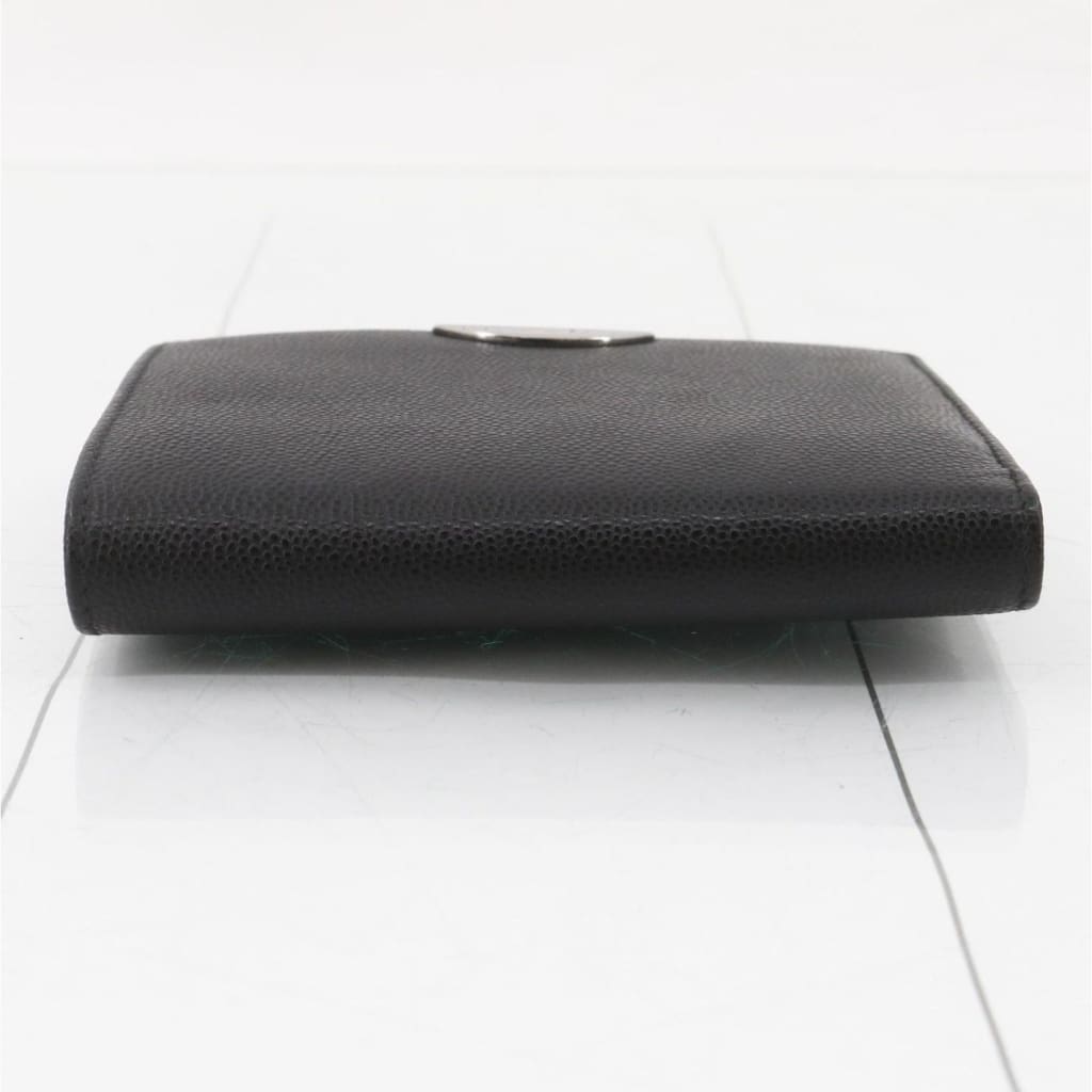 Dior Bifold Black Leather Wallet - compact / black / leather