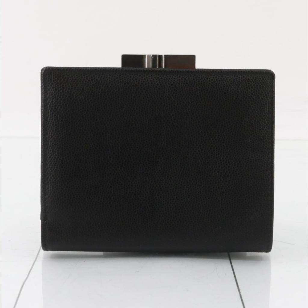 Dior Bifold Black Leather Wallet - compact / black / leather