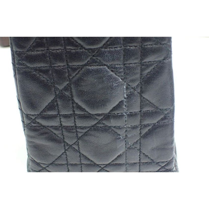 Dior Lady Dior Large Black Lambskin Handbag - black / Leather / shoulder bag