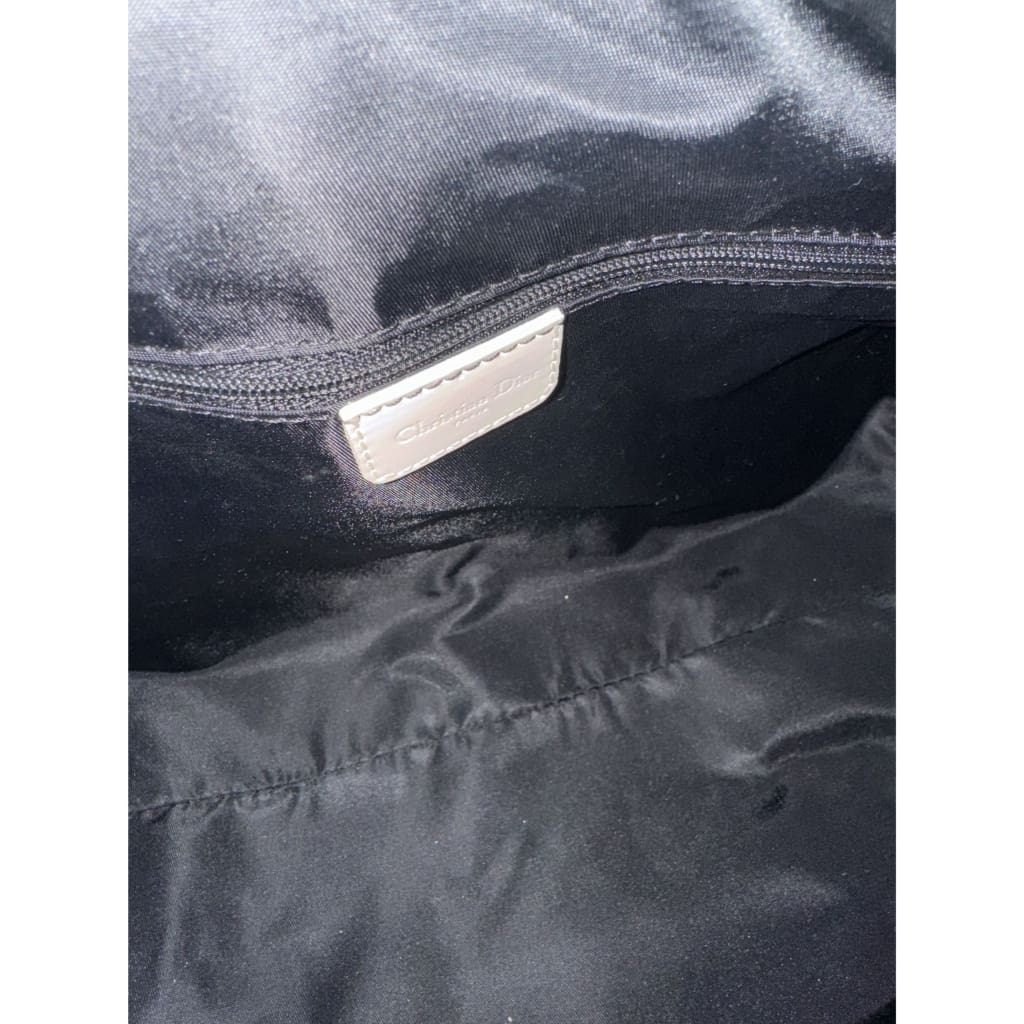 Dior Vintage Trotter Navy #2 Mini Boston Bag - blue / canvas / top handle Bag