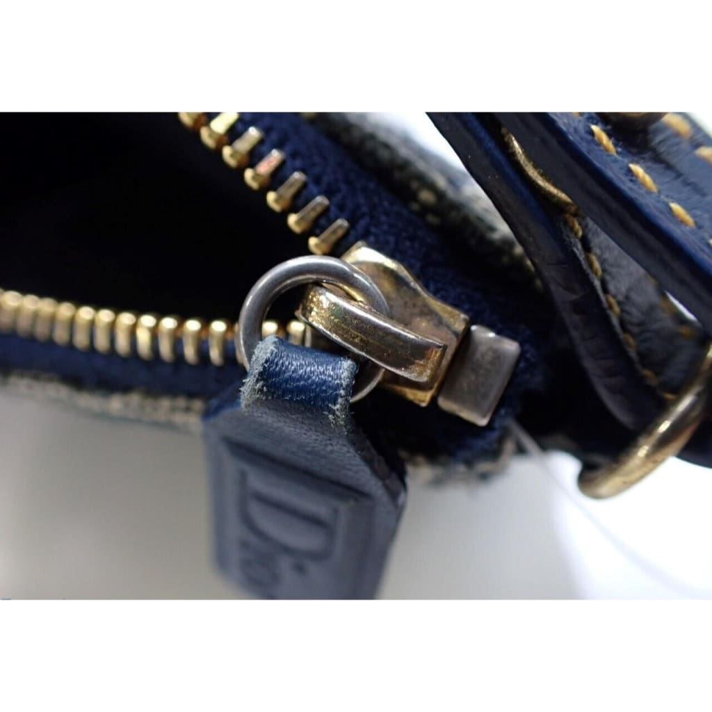 Dior Vintage Trotter Navy Saddle Bag - Canvas( + 1) / Saddle Bag