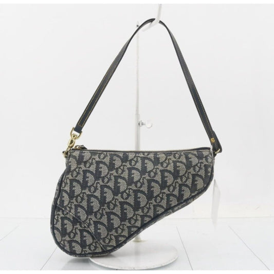 Dior Vintage Trotter Navy Saddle Bag - Canvas( + 1) / Saddle Bag