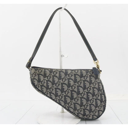 Dior Vintage Trotter Navy Saddle Bag - Canvas( + 1) / Saddle Bag