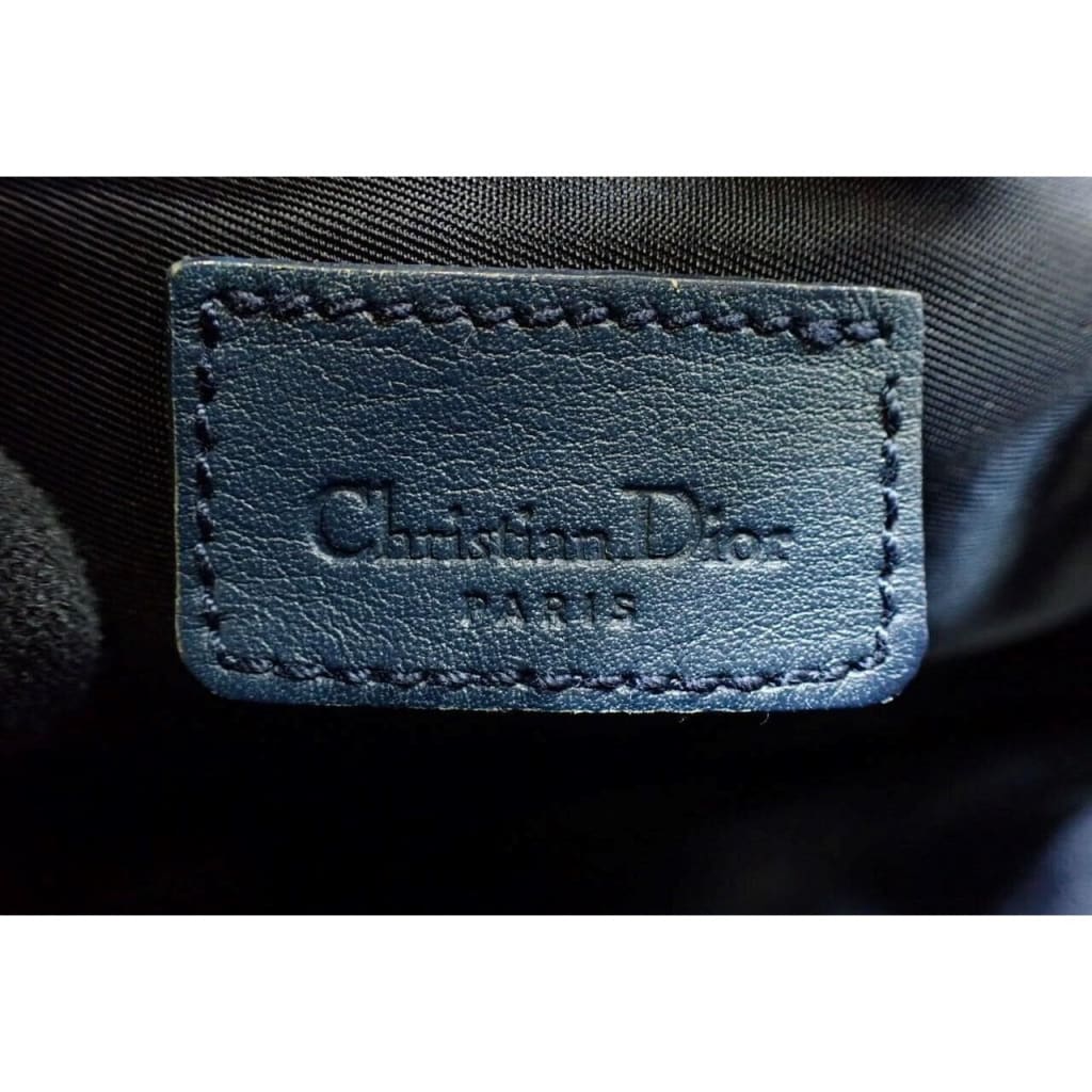 Dior Vintage Trotter Navy Saddle Bag - Canvas( + 1) / Saddle Bag