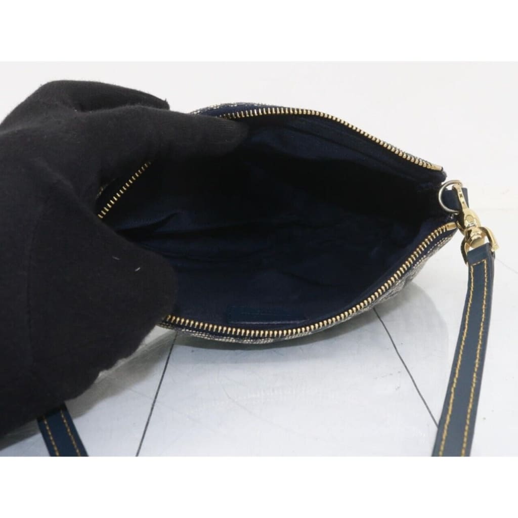 Dior Vintage Trotter Navy Saddle Bag - Canvas( + 1) / Saddle Bag