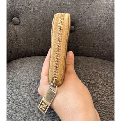 FENDI Gold Zippy Wallet (MSRP $850 + ) - Gold / Zip-Around