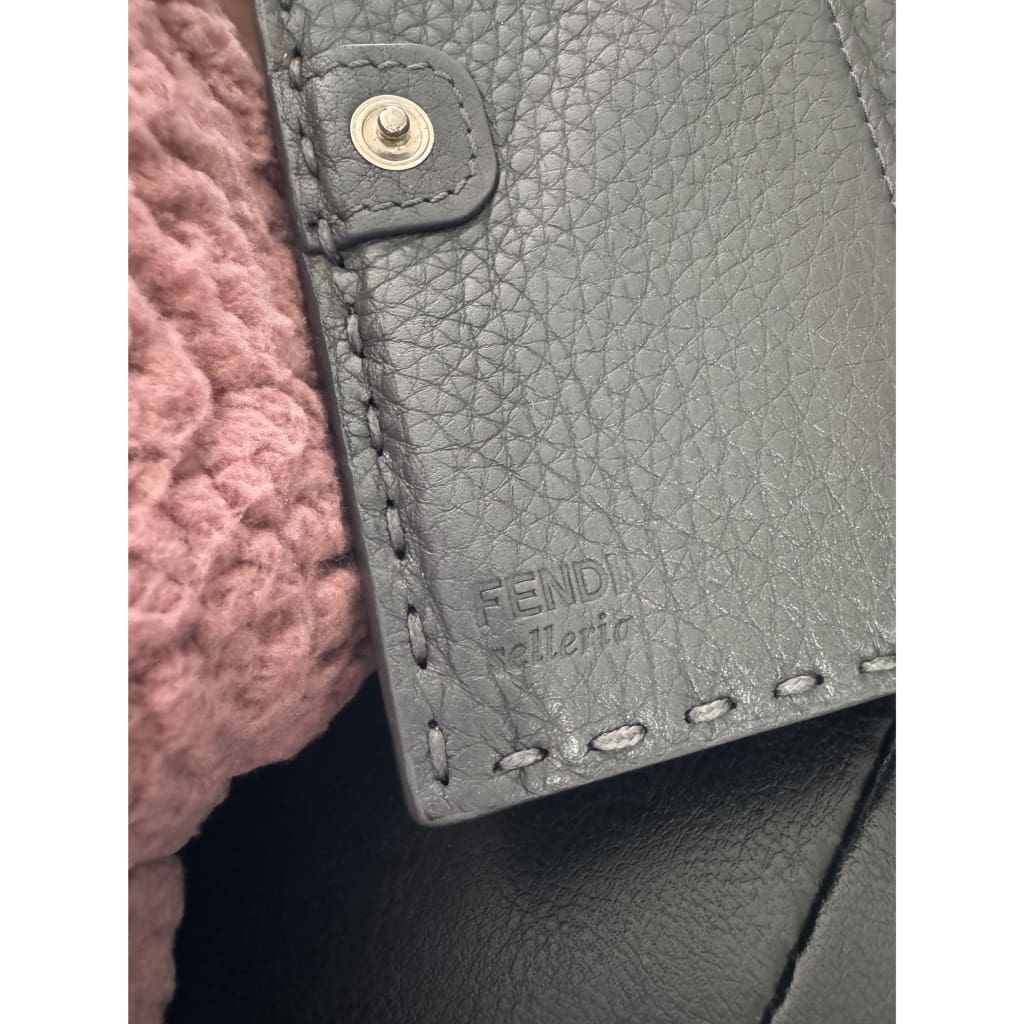 Fendi Peekaboo Leather Bi-fold Wallet Gray - gray / leather / bifold