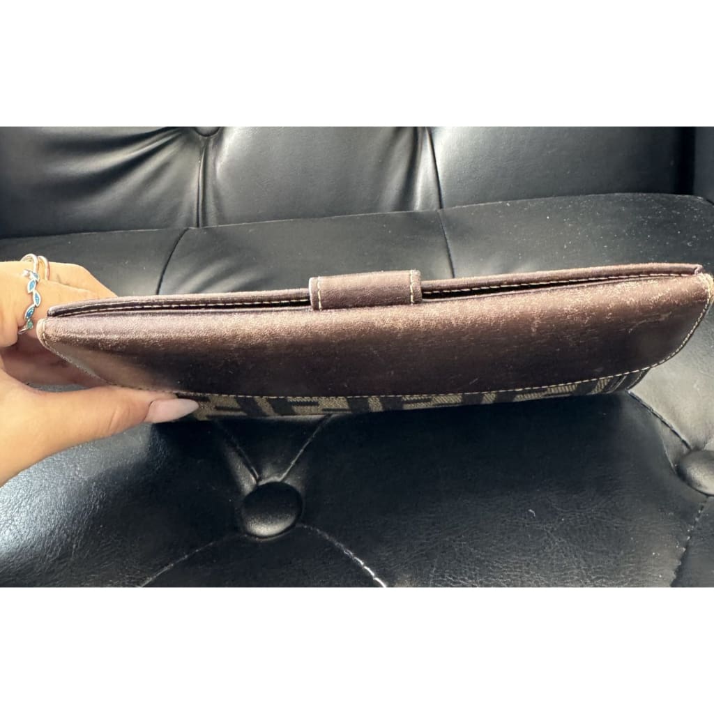 FENDI Zucca Long Wallet - brown / leather / snap