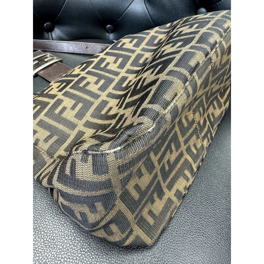 FENDI Zucca Print Canvas Baguette Bag (MSRP $1500 + ) - Small / Leather / Shoulder Bag