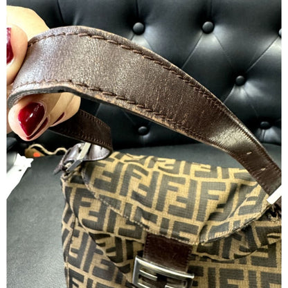 FENDI Zucca Print Canvas Baguette Bag (MSRP $1500 + ) - Small / Leather / Shoulder Bag