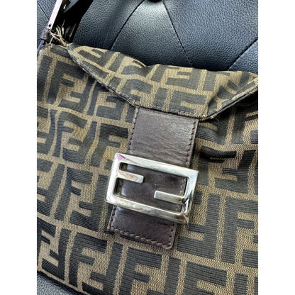 FENDI Zucca Print Canvas Baguette Bag (MSRP $1500 + ) - Small / Leather / Shoulder Bag