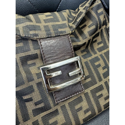 FENDI Zucca Print Canvas Baguette Bag (MSRP $1500 + ) - Small / Leather / Shoulder Bag