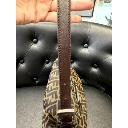 FENDI Zucca Print Canvas Baguette Bag (MSRP $1500 + ) - Small / Leather / Shoulder Bag