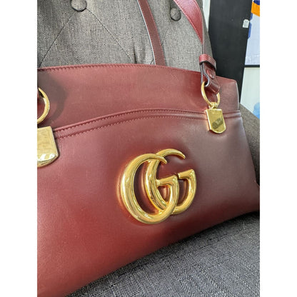 Gucci Arli Marmont Bordeaux 2-Way Shoulder Bag - large / Burgundy / leather