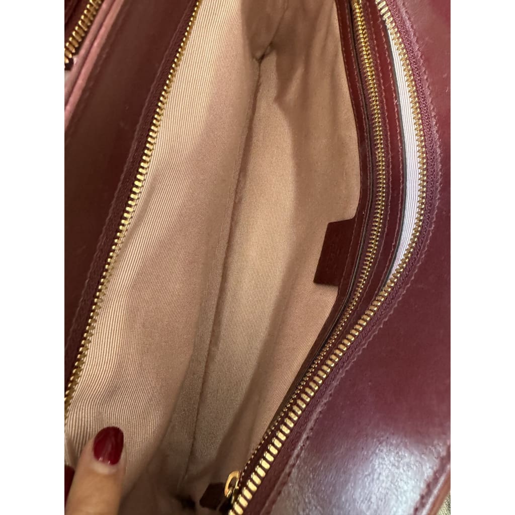 Gucci Arli Marmont Bordeaux 2-Way Shoulder Bag - large / Burgundy / leather