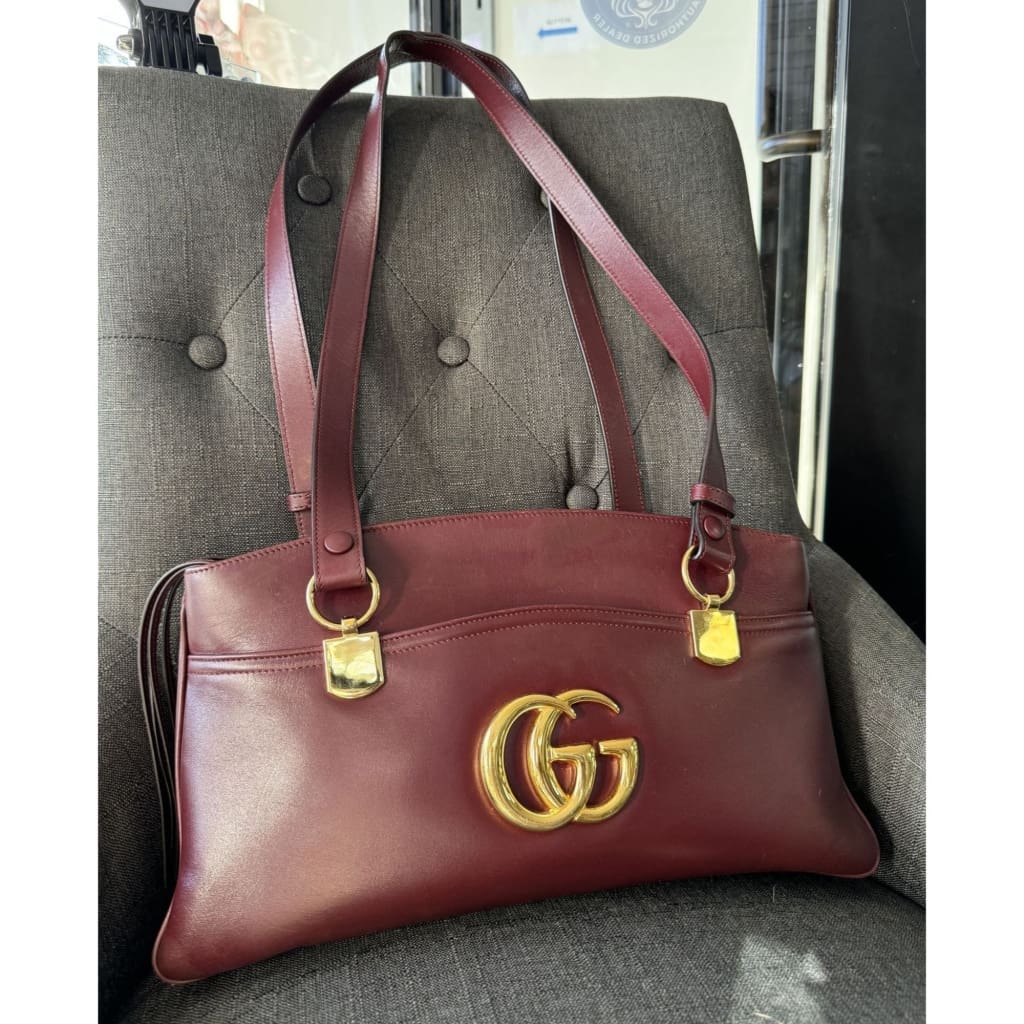 Gucci Arli Marmont Bordeaux 2-Way Shoulder Bag - large / Burgundy / leather