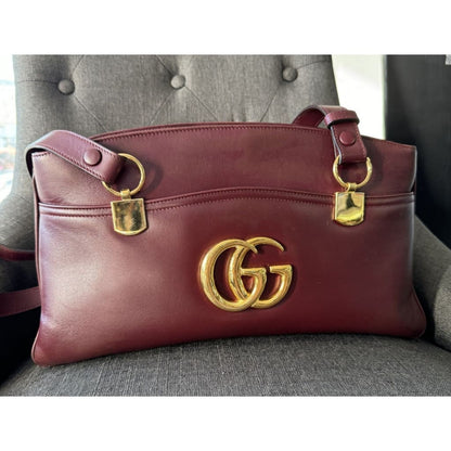 Gucci Arli Marmont Bordeaux 2-Way Shoulder Bag - large / Burgundy / leather