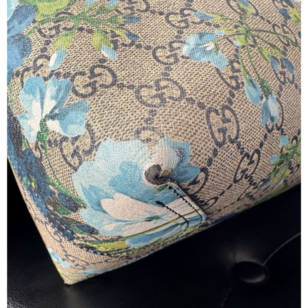 Gucci Blooms Blue Floral GG Supreme Tote Medium - blue / canvas / Tote