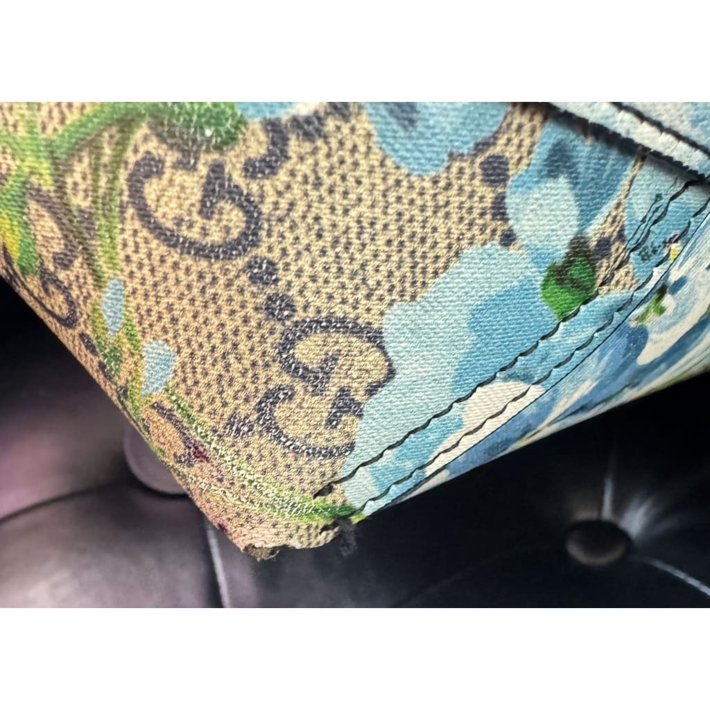 Gucci Blooms Blue Floral GG Supreme Tote Small - blue / canvas / Tote