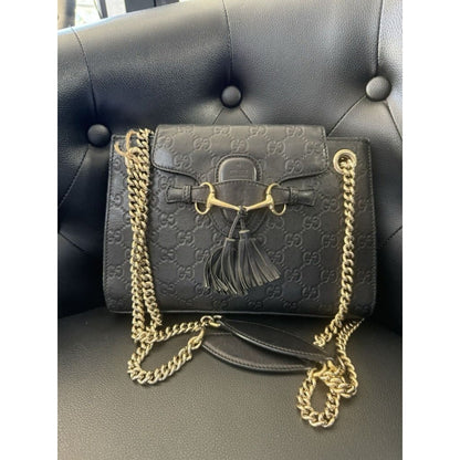 Gucci Emily Chain Flap Bag - Small / Leather( + 1) / Shoulder Bag