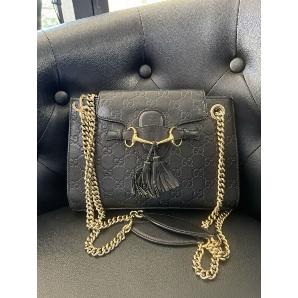 Gucci Emily Chain Flap Bag - Small / Leather( + 1) / Shoulder Bag