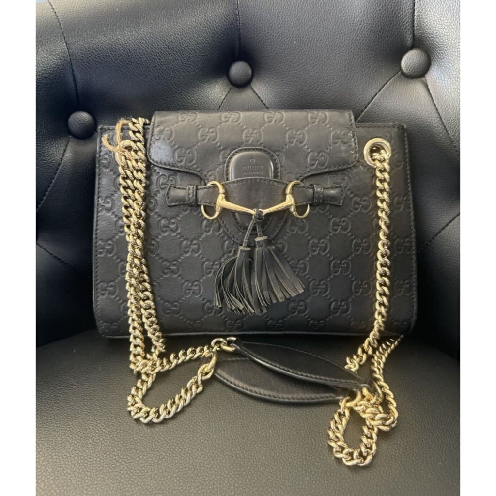 Gucci Emily Chain Flap Bag - Small / Leather( + 1) / Shoulder Bag